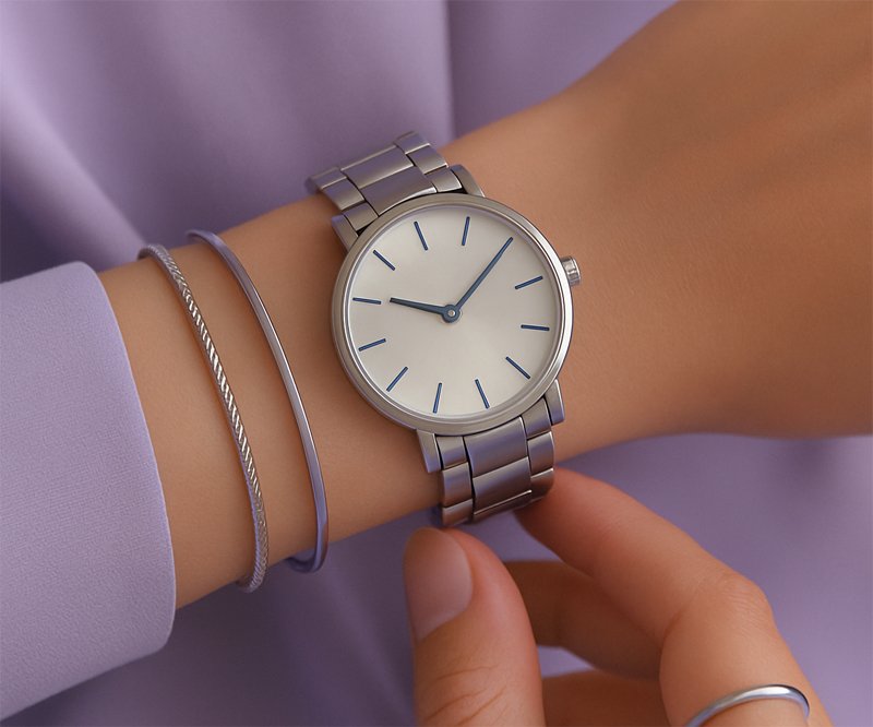 ست کردن ساعت مچی و زیورآلات